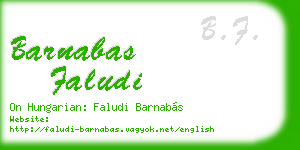 barnabas faludi business card