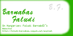 barnabas faludi business card